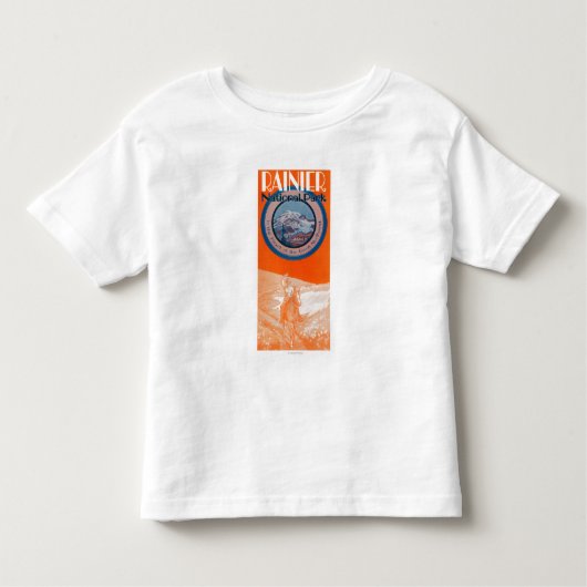T-shirt Pour Les Tous Petits Affiche du mont Rainier - équitation (Devant)
