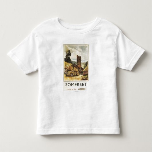 T-shirt Pour Les Tous Petits Affiche ferroviaire britannique de scène (Devant)