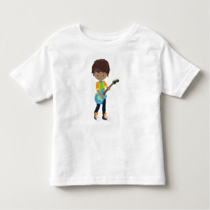 T-shirt Pour Les Tous Petits African American Boy, Rock Boy, Guitare