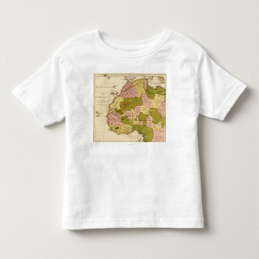 T-shirt Pour Les Tous Petits AfricaPanoramic occidental MapWestern Afrique 3 (Devant)