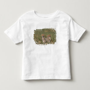 T-shirt Pour Les Tous Petits Afrique; Kenya; Masai Mara; Trois chatons guépard