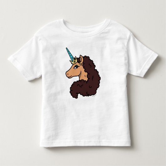 T-shirt Pour Les Tous Petits Afro Unicorn | Divin (Devant)