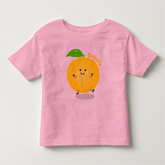 T-shirt Pour Les Tous Petits Agréable agrumes d'orange (Devant)