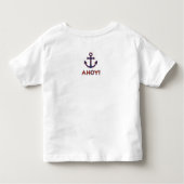 T-shirt Pour Les Tous Petits AHOY ! Bouée + Design Ancre Rouge+Bleu (Dos)