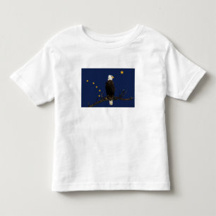 T-shirt Pour Les Tous Petits Aigle Et Drapeau De L'Alaska
