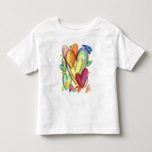 T-shirt Pour Les Tous Petits Aimer Coeurs de guérison Art Chemises personnalisé