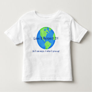 T-shirt Pour Les Tous Petits Aimer Respecter la Terre Sauvez-la pour moi Enfant