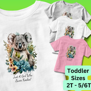 T-shirt Pour Les Tous Petits Ajouter Votre Nom Texte, Juste une fille qui aime