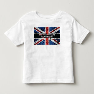 T-shirt Pour Les Tous Petits Ajouter votre texte sur le drapeau anglais Jeu d'o