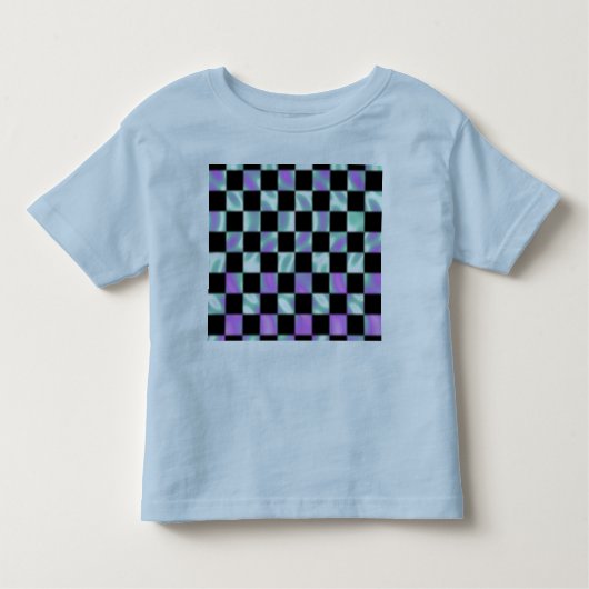 T-shirt Pour Les Tous Petits Alien Green Checker Motif Toddler's Shirt (Devant)