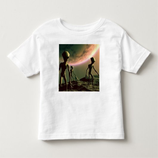 T-shirt Pour Les Tous Petits ALIENS gris SF 2 (Devant)