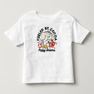 T-shirt Pour Les Tous Petits Alimenté par le cacao et les Rêves de chiots - Chi