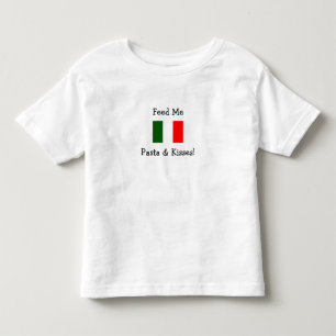 T-shirt Pour Les Tous Petits Alimentez-moi les pâtes et les baisers !