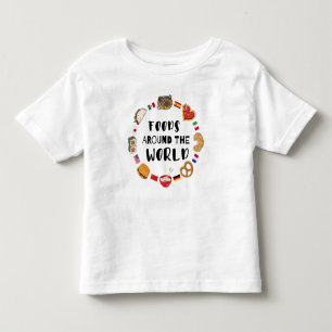 T-shirt Pour Les Tous Petits Aliments dans le monde
