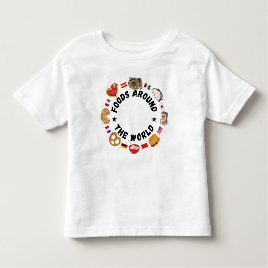 T-shirt Pour Les Tous Petits Aliments dans le monde (Devant)
