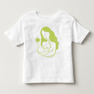 T-shirt Pour Les Tous Petits Allaitement au sein de mère et de bébé en vert
