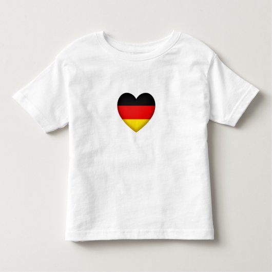 T-shirt Pour Les Tous Petits Allemand Pride Black Red Gold Emblem Coeur (Devant)