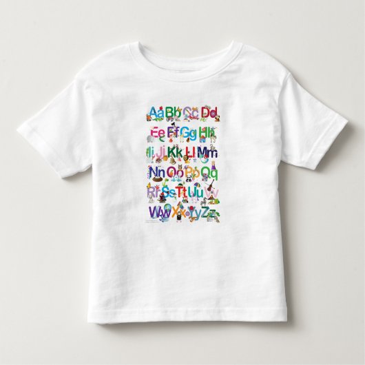 T-shirt Pour Les Tous Petits Alphabet d'amusement (Devant)