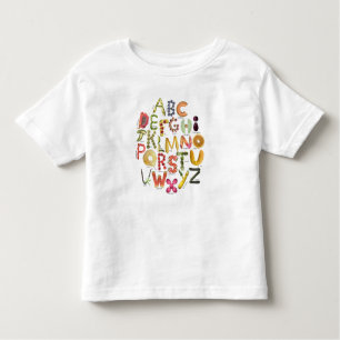 T-shirt Pour Les Tous Petits Alphabet Fruit et Veggie - Aliments ABC -
