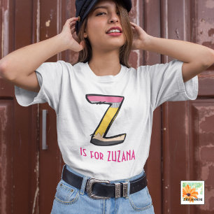 T-shirt Pour Les Tous Petits Alphabet personnalisé de rentrée scolaire Z