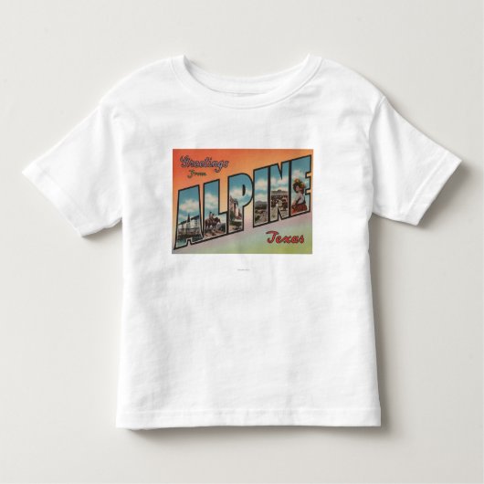 T-shirt Pour Les Tous Petits Alpin, lettre ScenesAlpine, TX de TexasLarge (Devant)