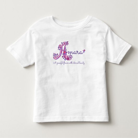T-shirt Pour Les Tous Petits Amara Gira nom & sens Un monogramme (Devant)