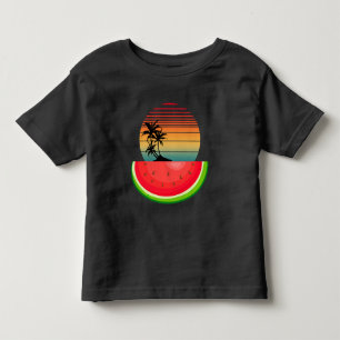 T-shirt Pour Les Tous Petits Ambiance estivale Coucher de soleil Pastèque