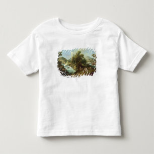 T-shirt Pour Les Tous Petits Aménagez en parc avec une rivière et des paysans