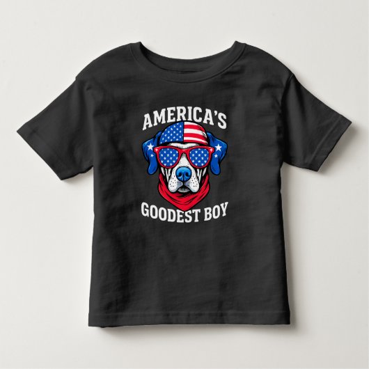 T-shirt Pour Les Tous Petits America’s Goodest Boy Dog (Devant)