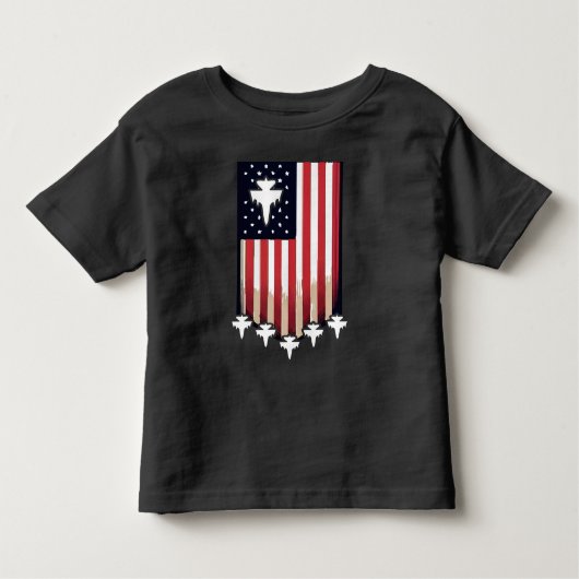T-shirt Pour Les Tous Petits American Flag 4th of July-65079 (Devant)