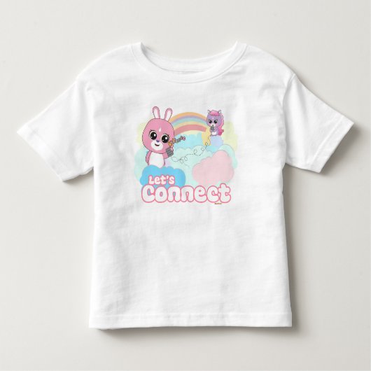 T-shirt Pour Les Tous Petits Amis des animaux mignons - Connectons-nous (Devant)