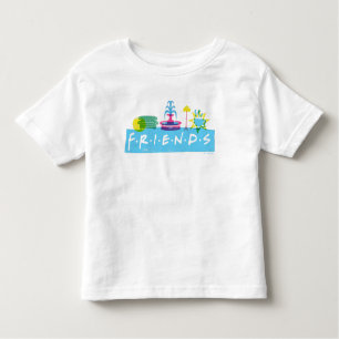 T-shirt Pour Les Tous Petits AMIS™   Logo avec icônes