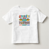 T-shirt Pour Les Tous Petits AMIS™ | Mais Premier café Vibrant Graphisme (Devant)
