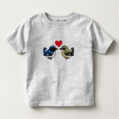T-shirt Pour Les Tous Petits Amour bleu à gorge noire (Devant)