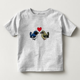 T-shirt Pour Les Tous Petits amour bleu Noir-throated