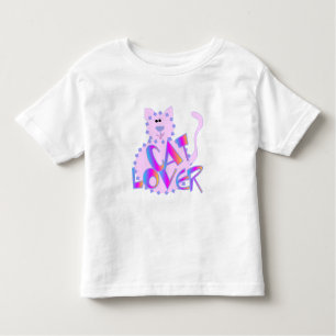 T-shirt Pour Les Tous Petits Amoureux des chats rose