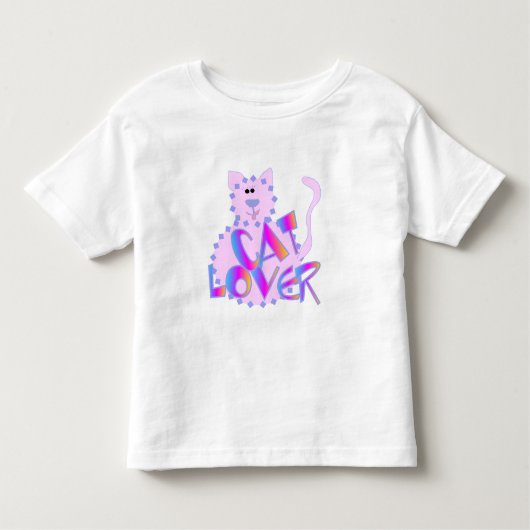 T-shirt Pour Les Tous Petits Amoureux des chats rose (Devant)