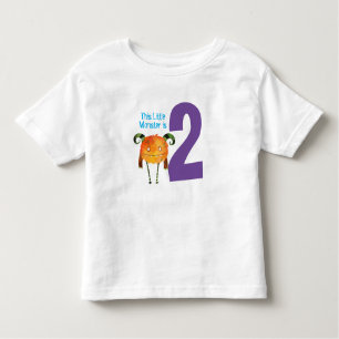 T-shirt Pour Les Tous Petits Amusant coloré Mon petit monstre est deux ans T