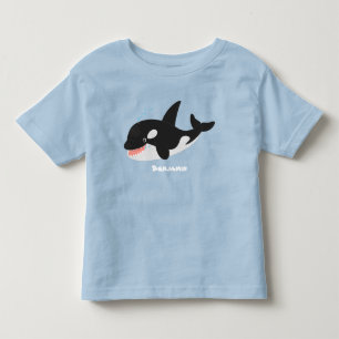 T-shirt Pour Les Tous Petits Amusante baleine orque mignonne dessin animé