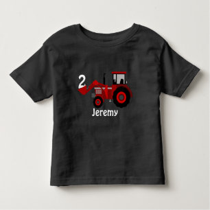 T-shirt Pour Les Tous Petits Amusement Age et nom Anniversaire Tracteur