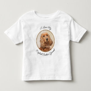 T-shirt Pour Les Tous Petits Anglais Cocker Peinture Espagnole - Art Chien orig