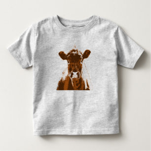 T-shirt Pour Les Tous Petits Animal de ferme Brown de vache
