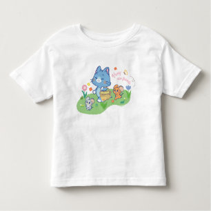 T-shirt Pour Les Tous Petits Anime Tom, Jerry et Tuffy Picnic