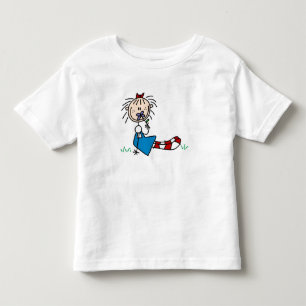 T-shirt Pour Les Tous Petits Annie Couché Dans L'Herbe Avec Chemise Fleur