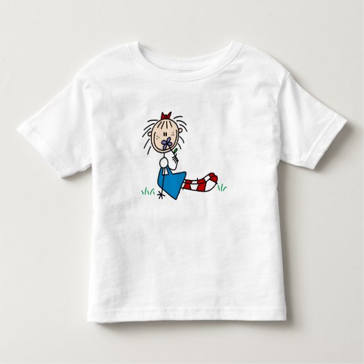 T-shirt Pour Les Tous Petits Annie Couché Dans L'Herbe Avec Chemise Fleur (Devant)