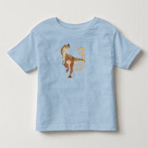 T-shirt Pour Les Tous Petits Anniversaire 3 ans de dinosaure