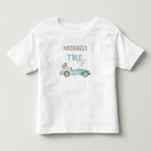 T-shirt Pour Les Tous Petits Anniversaire Charmeuse de Voitures de Course (Devant)