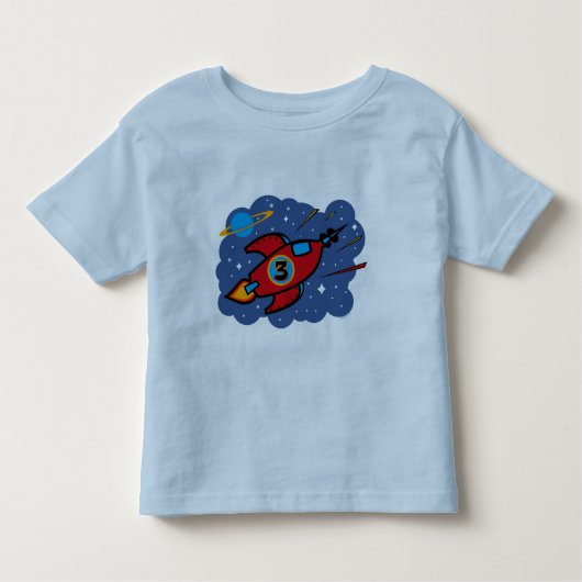 T-shirt Pour Les Tous Petits Anniversaire de bateau de Rocket 3ème (Devant)