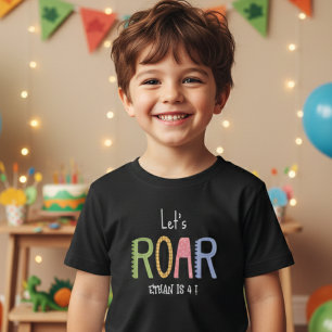 T-shirt Pour Les Tous Petits Anniversaire des enfants dinos rugissons