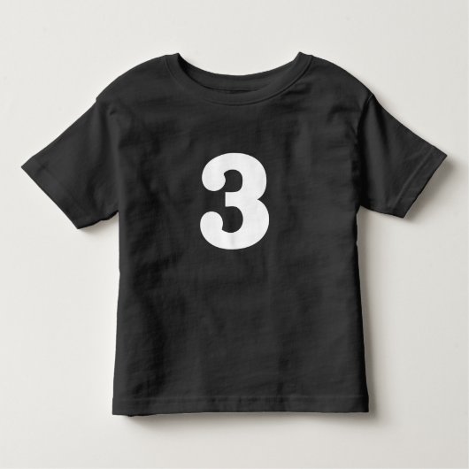 T-shirt Pour Les Tous Petits Anniversaire distinctif "3" (Devant)